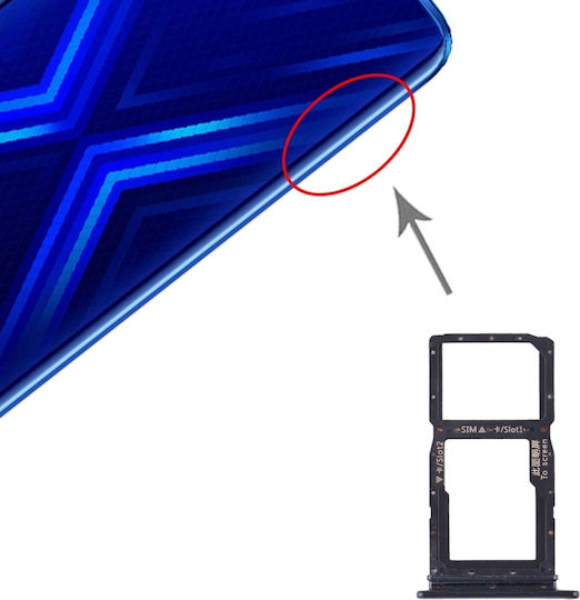 Υποδοχή Κάρτας Sim Pro Μαύρο για Honor Play Huawei Honor 9X, Honor 9X Pro