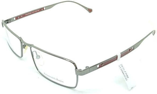 Zegna Bărbați Metalic Rame Ochelari Argintiu EZ3549 549