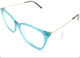 Lussile Weiblich Brillenrahmen Türkis LS32354 LN08