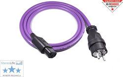 Melodika Schuko - IEC C13 Cable 0.5m Μωβ MDP05 Melodika Schuko - IEC C13 Cable 0.5m Μωβ MDP05