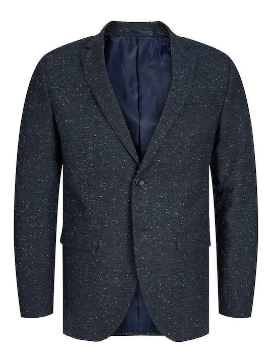 Men's Winter Suit Jacket Slim Fit Blue