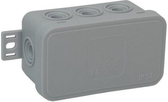 Viplast Surface Mounted Electrical Box IP54 in Gray Color
