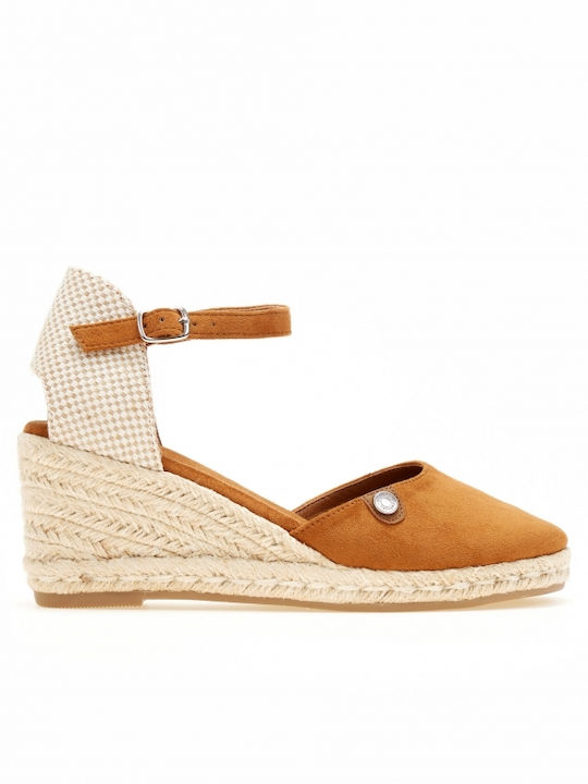 Refresh Damenplattformen im Espadrilles-Stil Braun