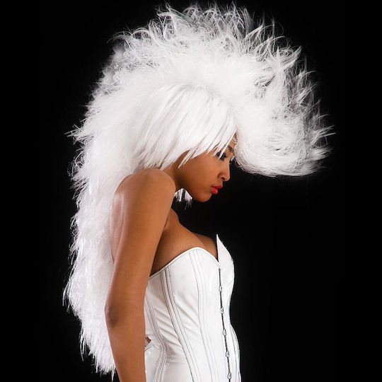 Carnival Wig Mohawk White