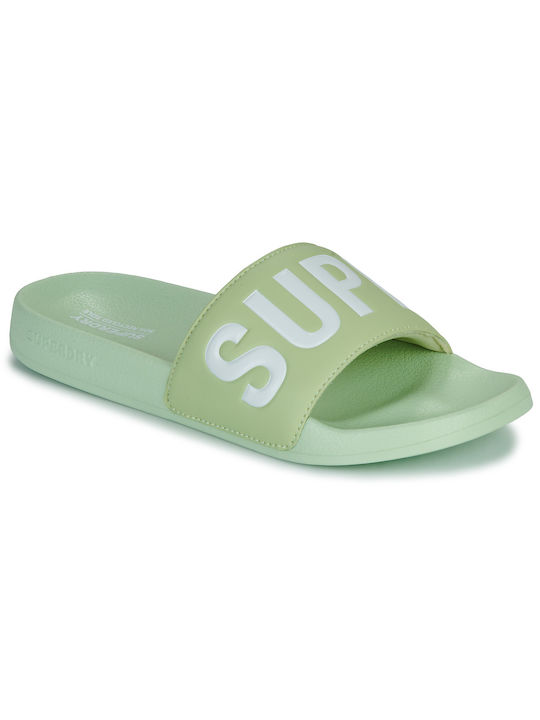 Superdry Core Женски чехли в Зелен цвят