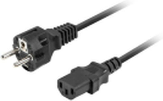 Lanberg Schuko - IEC C13 Cable 1.8m Μαύρο CA-C13C-14CC-0018-BK