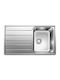 Blanco Lemis 45 S-IF 523030 Drop-In Sink Inox Brushed W86xD50cm Gray