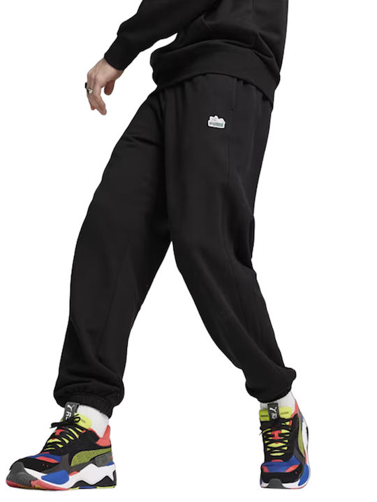 Puma T7 For The Fanbase Men's Sweatpants with Rubber Black