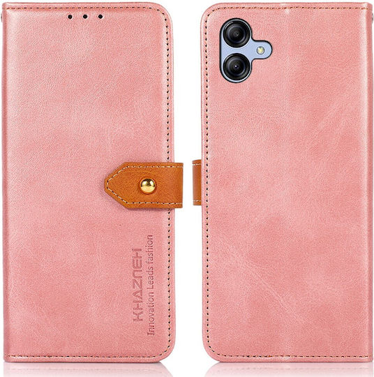 Khazneh Wallet Leather Rose Gold (Samsung Galaxy A04e, F04)