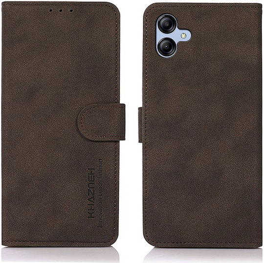 Khazneh Back Cover Δερμάτινο Μαγνητικό Καφέ (Samsung Galaxy A04e, F04)