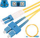 Extralink Optical Fiber Cable SC/UPC-LC/UPC 3m Yellow