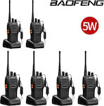 Baofeng Bf-888s Walkie Talkie 5W Black 6pcs