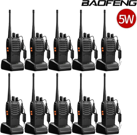 Baofeng Bf-888s Walkie Talkie 5W Black 10pcs