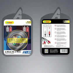 Andowl Qhd620 2m 2x RCA male Cable (Q-HD620)