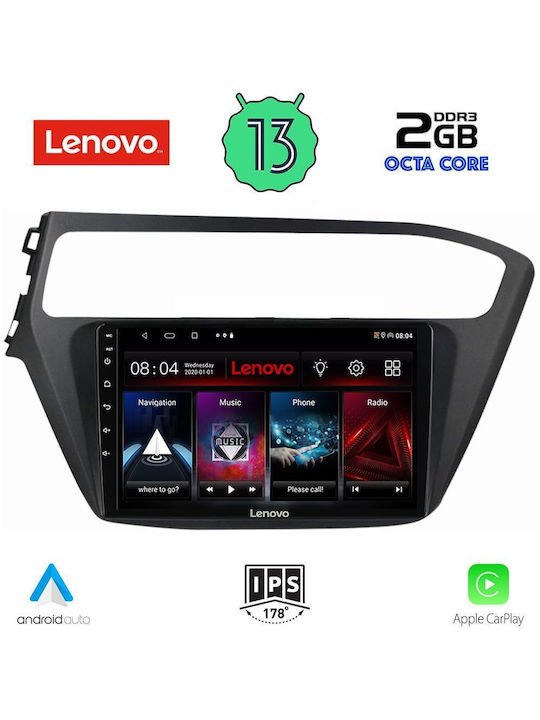 Lenovo Sistem Audio Auto pentru Hyundai i20 2019-2021 (Bluetooth/USB/WiFi/GPS) cu Ecran Tactil 9"