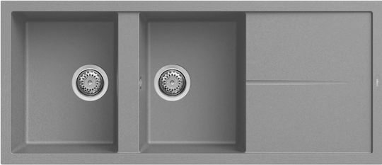 Elleci Unico 500 LMU50073 Drop-In Spüle aus Verbundgranulat B116xT50cm