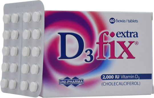 UNI-PHARMA D3 Fix Extra 2000iu 60 Ταμπλέτες