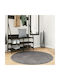 vidaXL Huarte Rug Round Charcoal