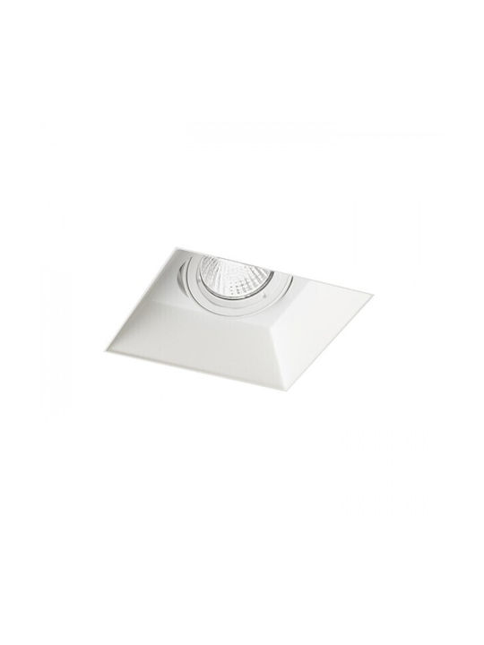 Rendl Light Studio Ipso Sq Frameless Einbau Spot mit Fassung GU10 Weiß 1Stück