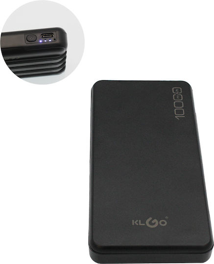 KLGO KP-65 Power Bank 10000mAh 37W με Θύρα USB-A Μαύρο