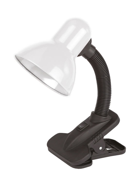 Avide Office Lamp for Socket E27 and Clip in White Color