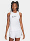 Nike One Damen Sportliches Bluse Ärmellos Schnell trocknend White/Black