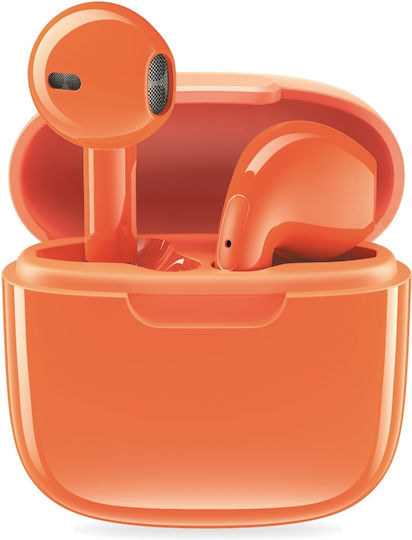 ATC ATC-25 In-ear Bluetooth Handsfree Ακουστικά με Θήκη Φόρτισης Πορτοκαλί