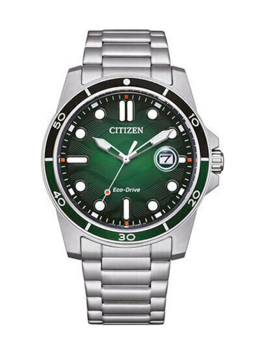 Citizen Herrenuhr 41.5mm Batterie mit Gray Metallarmband