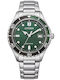 Citizen Herrenuhr 37mm Batterie mit Gray Metallarmband