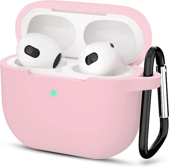Techsuit Hülle Silikon in Rosa Farbe für Apple AirPods 3