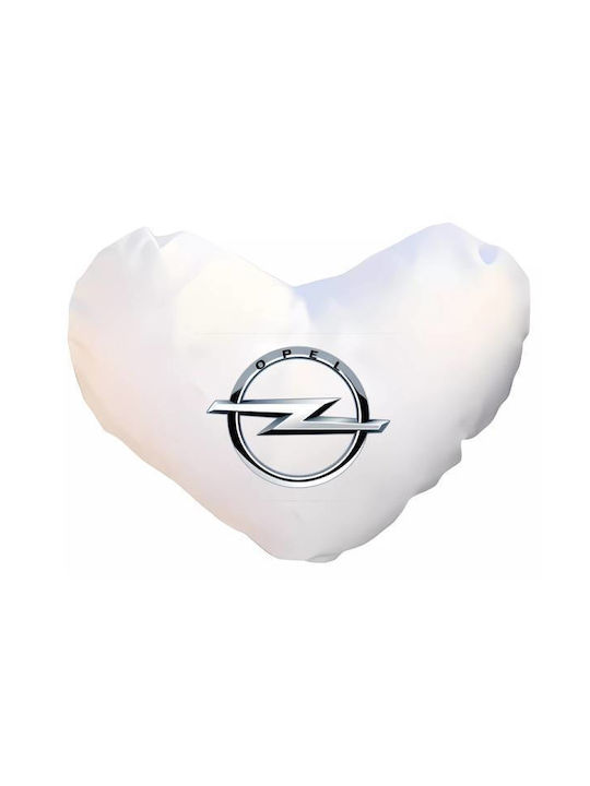 Takeposition Μαξιλάρι Καναπέ I Love Opel Λευκό 40x40εκ.