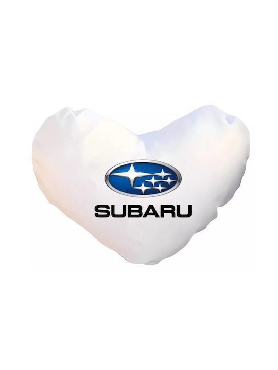 Takeposition Μαξιλάρι Καναπέ I Love Subaru Λευκό 40x40εκ.