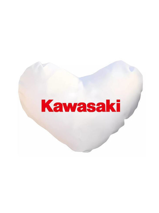 Takeposition Μαξιλάρι Καναπέ I Love Kawasaki Λευκό 40x40εκ.