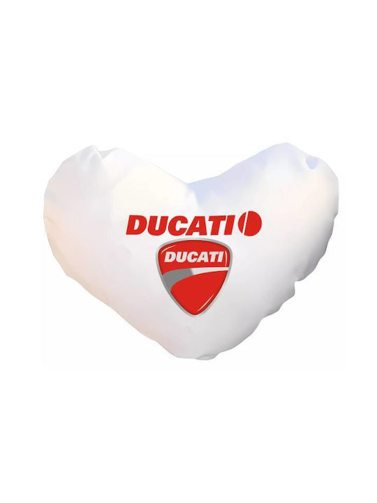 Takeposition Μαξιλάρι Καναπέ I Love Ducati Λευκό 40x40εκ.