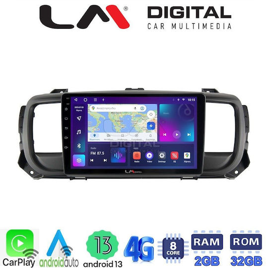 LM Digital Ηχοσύστημα Αυτοκινήτου για Peugeot Expert Opel Vivaro Fiat Scudo Toyota Proace Citroen SpaceTourer / Jumpy 2022+ (Bluetooth/USB/WiFi/GPS/Apple-Carplay/Android-Auto)