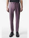 Trousers Suit Elastic in Slim Fit Purple