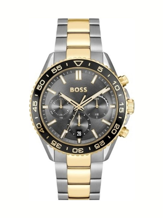 Boss Runner Ανδρικό Ρολόι 43mm Χρονογράφος Μπατ...