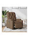 Πολυθρόνα Relax Massage με Υποπόδιο Καφέ 74x86.5x93.5cm