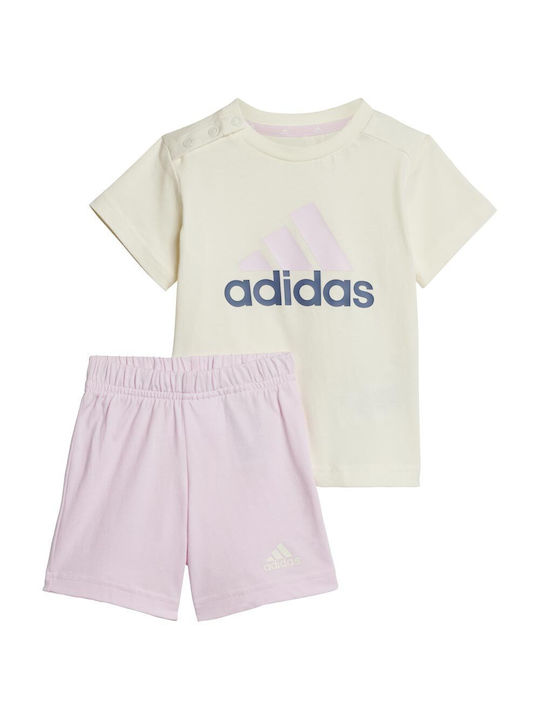 Adidas Kinder Set mit Shorts Sommer 2Stück Rosa Essentials