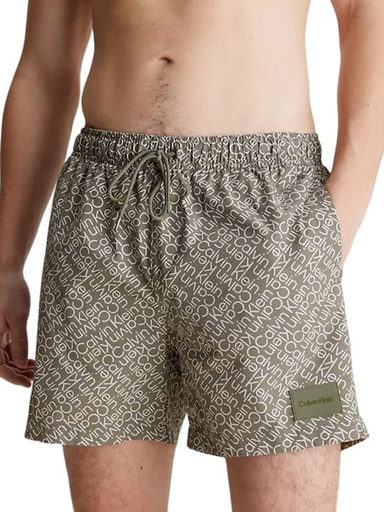 Herren Badebekleidung Shorts Khaki mit Mustern