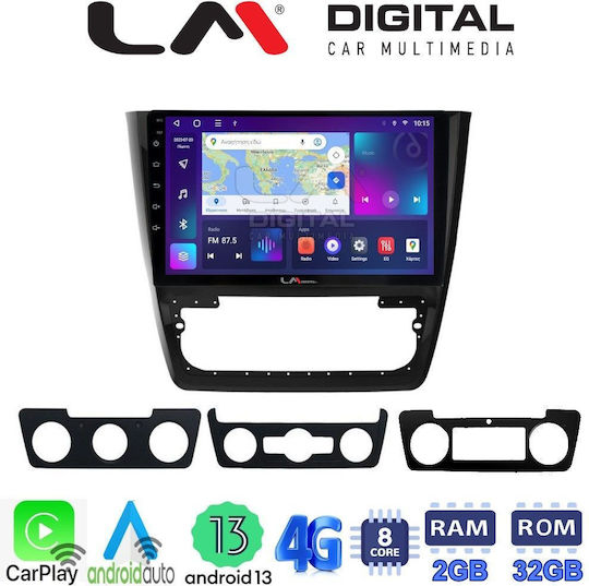 LM Digital Ηχοσύστημα Αυτοκινήτου για Skoda Yeti 2014> (Bluetooth/USB/WiFi/GPS/Apple-Carplay/Android-Auto) με Οθόνη Αφής 10"