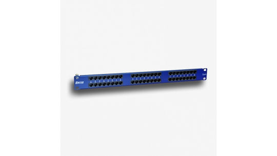 Emiter Patch Panel για Rack 1U 48 Θυρών Μπλε