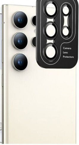 Camera Protection Tempered Glass Black for the Samsung Galaxy S24 Ultra