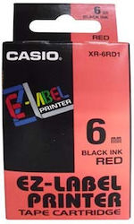 Casio Label Maker Tape in Red Color 1pcs