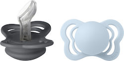 Bibs Couture Suzete Silicon Fier / Albastru Deschis pentru 0+ luni 2buc