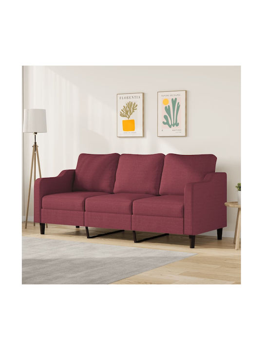 Canapea Cu Trei Locuri Burgundy 198x77x80cm
