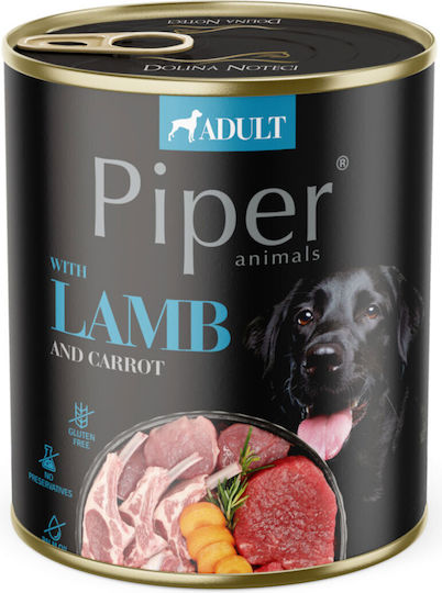 Dolina Noteci Piper Wet Food Dogs in Cans with Lamb and Carrot Grain-Free & Gluten-Free 800gr