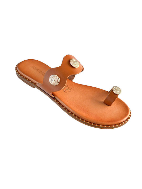 Gkavogiannis Sandals Дамски плоски сандали Дамски сандали в Кафяв Цвят