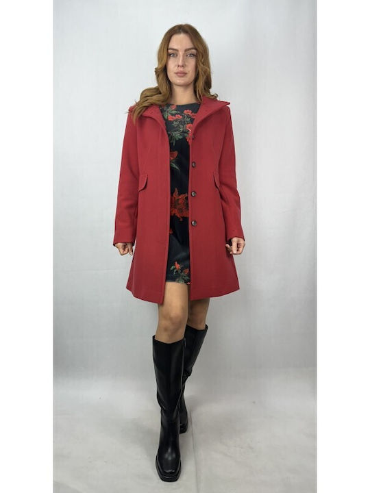 Passager Women's Midi Coat Red