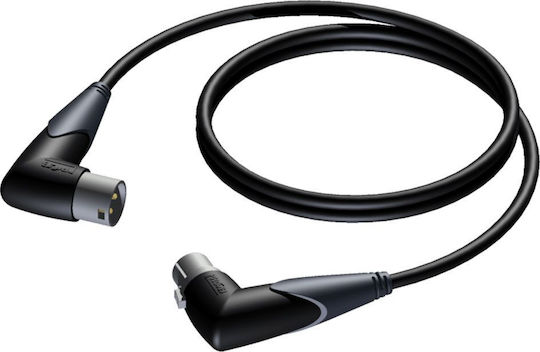 Procab Cable XLR male - XLR female Μαύρο 5m (CLA904/5)